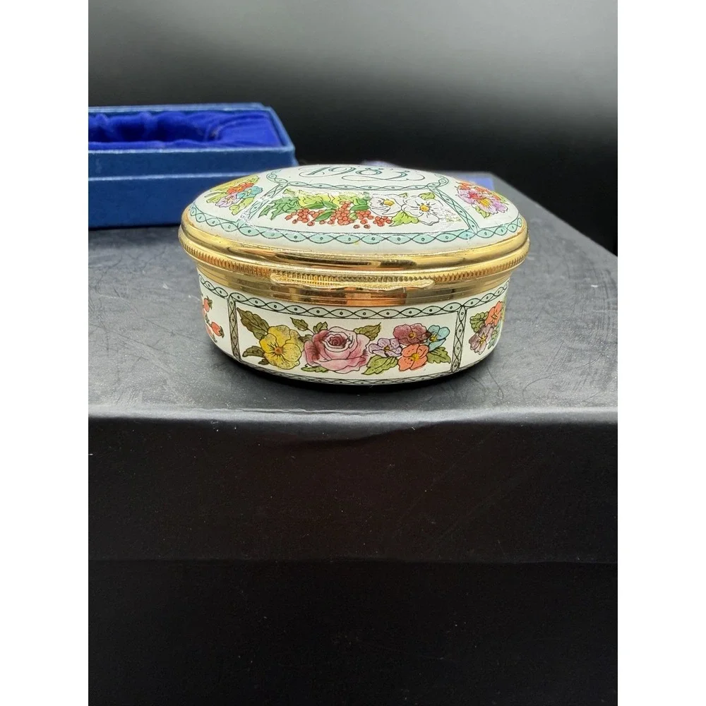 ✨📅 Halcyon Days Enamels 1983 Trinket Box – Vintage Collectible 📅✨